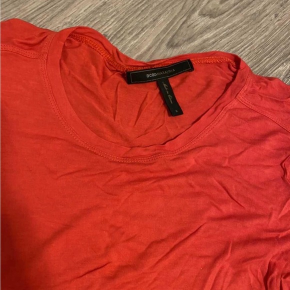 BCBG Red Flowy Longsleeve - Picture 2 of 2